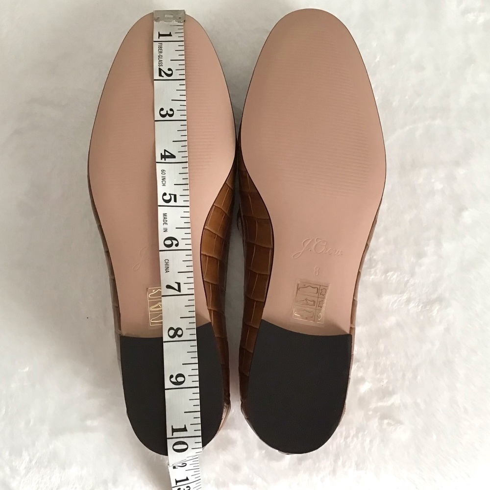 J. CREW Croc Embossed Leather Loafers Shoes NIB NWT - Picture 8 of 12